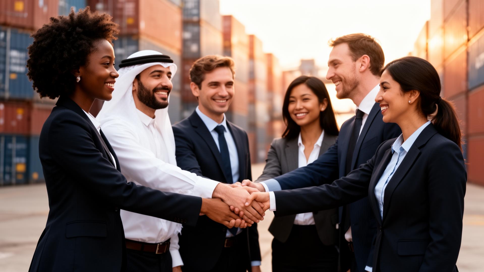 Clients internationaux et équipe JOUKWA — partenariat de confiance
